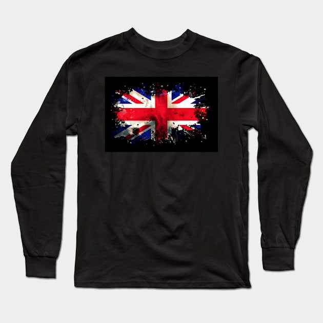 Union Jack - Flag United Kingdom Long Sleeve T-Shirt by ArticaDesign